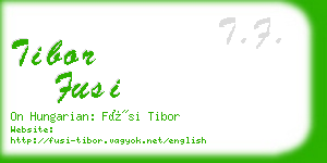 tibor fusi business card